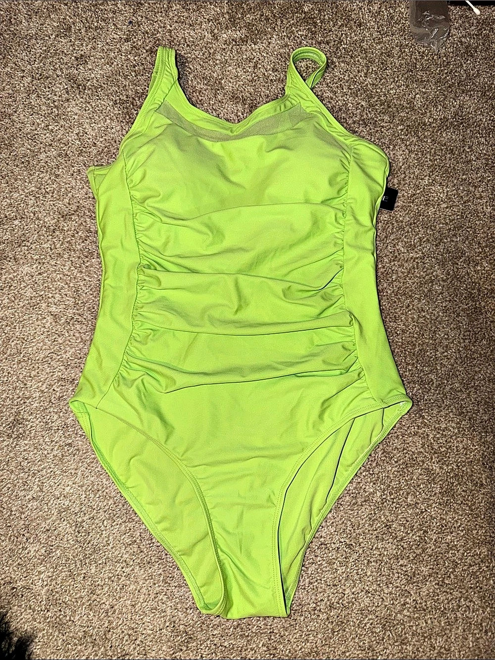 Tempt Me Women One Piece Ruched Mesh Swimsuit Medium One-Piece Swimsuit